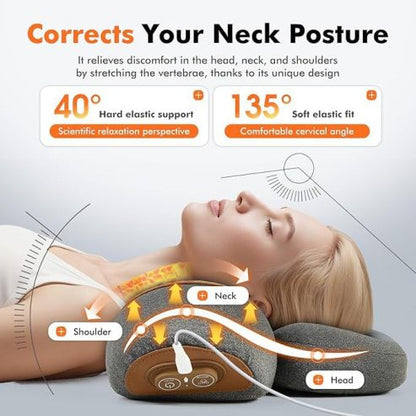 Comofit NeckRest — Heated Cervical Traction Pillow with Graphene Therapy